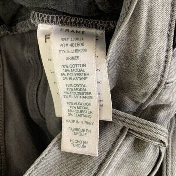 Frame Le High Skinny Jeans 23 Gray Stretch Designer Denim Modern - Picture 8 of 8